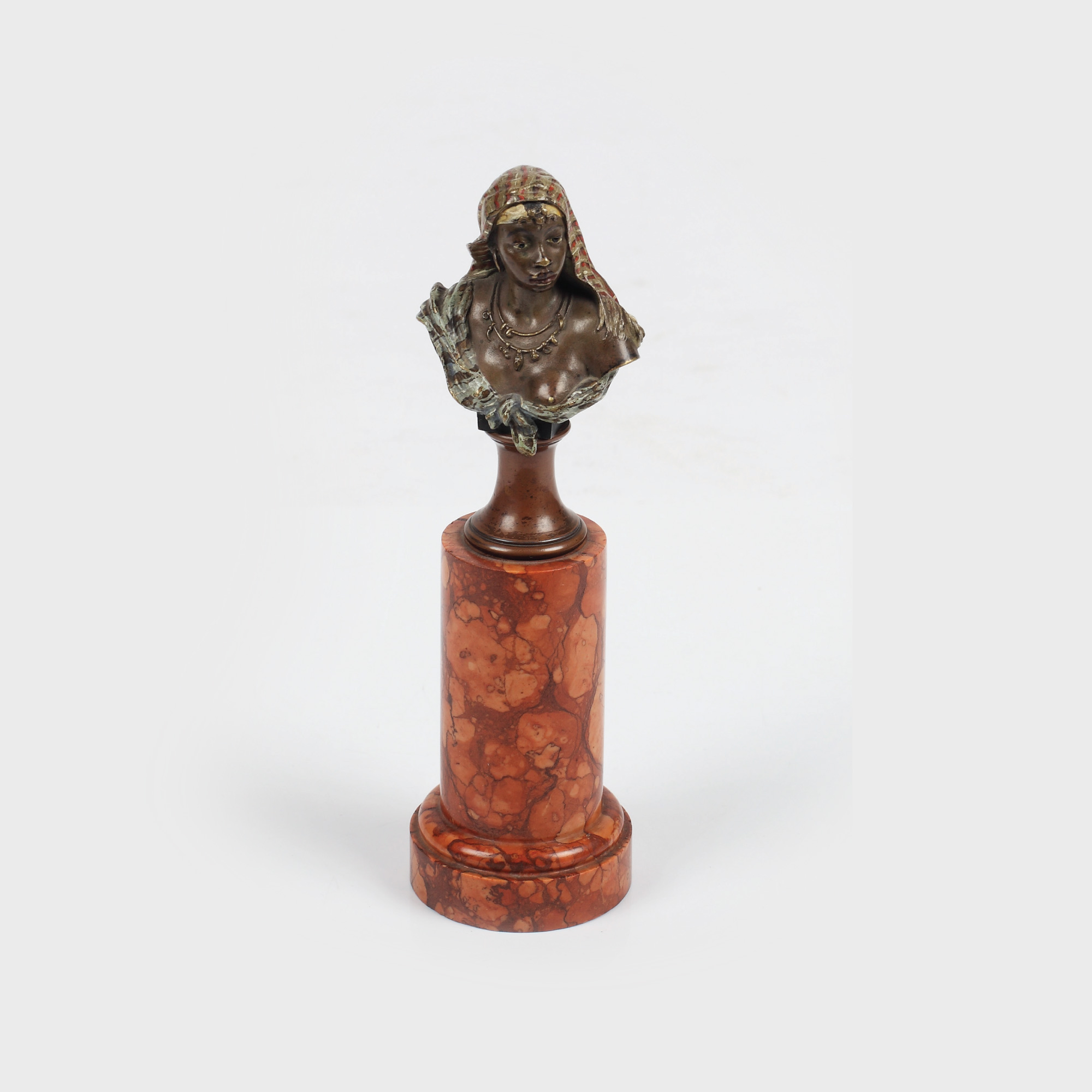 "Curtezana" - bronz de Viena, sculptură decorativă din bronz de Franz Xaver Bergmann, cca. 1900