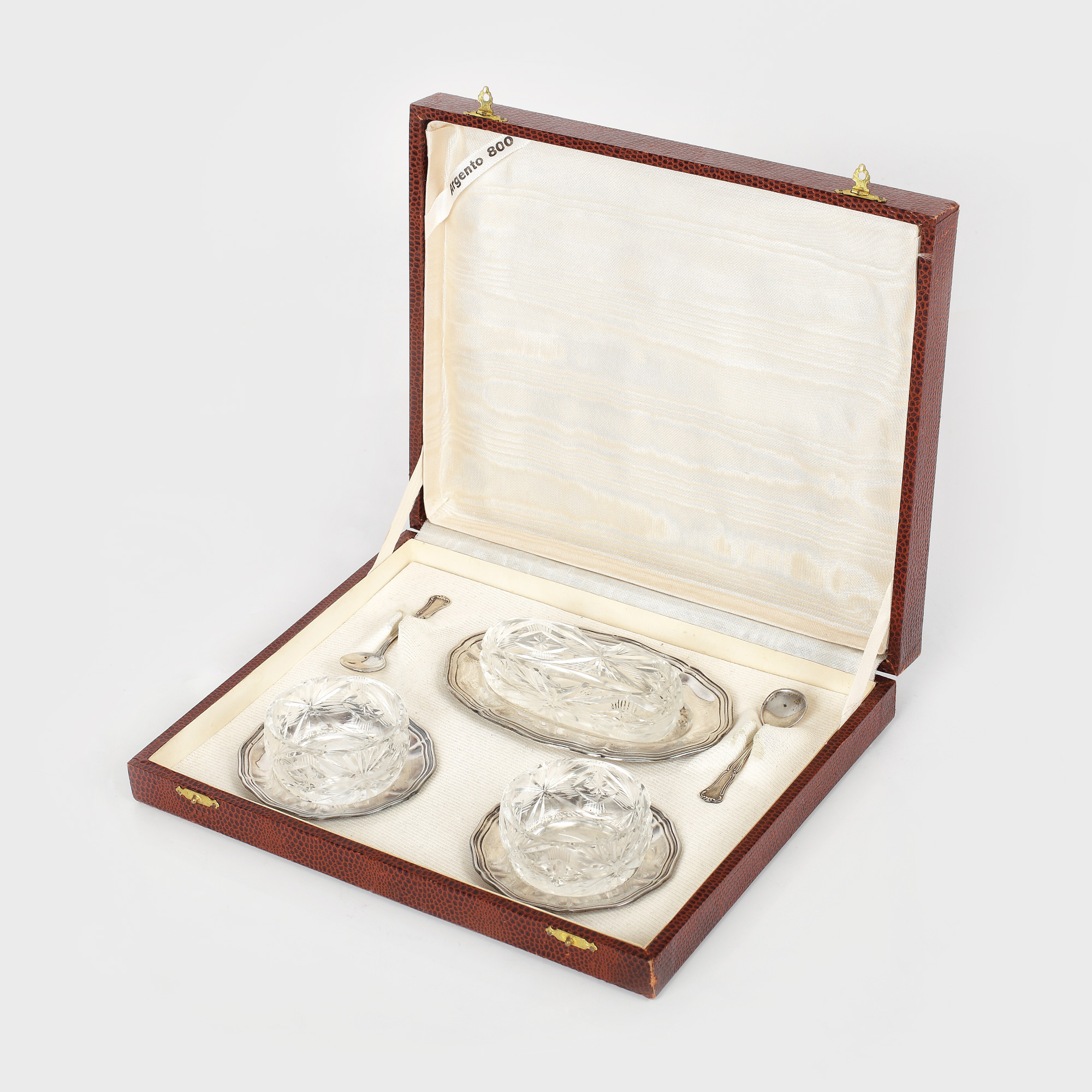 Set pentru mirodenii, din argint, în cutie originală, anii '50