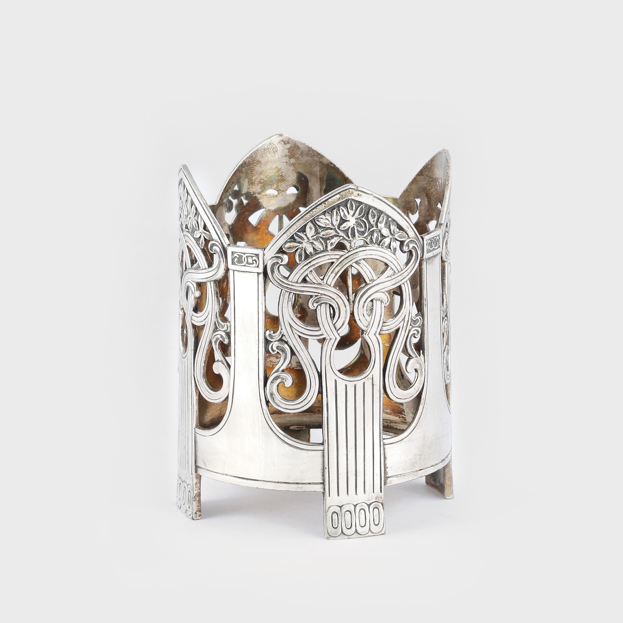 Suport WMF, pentru sticlă de vin, stil Art Nouveau, începutul sec. XX