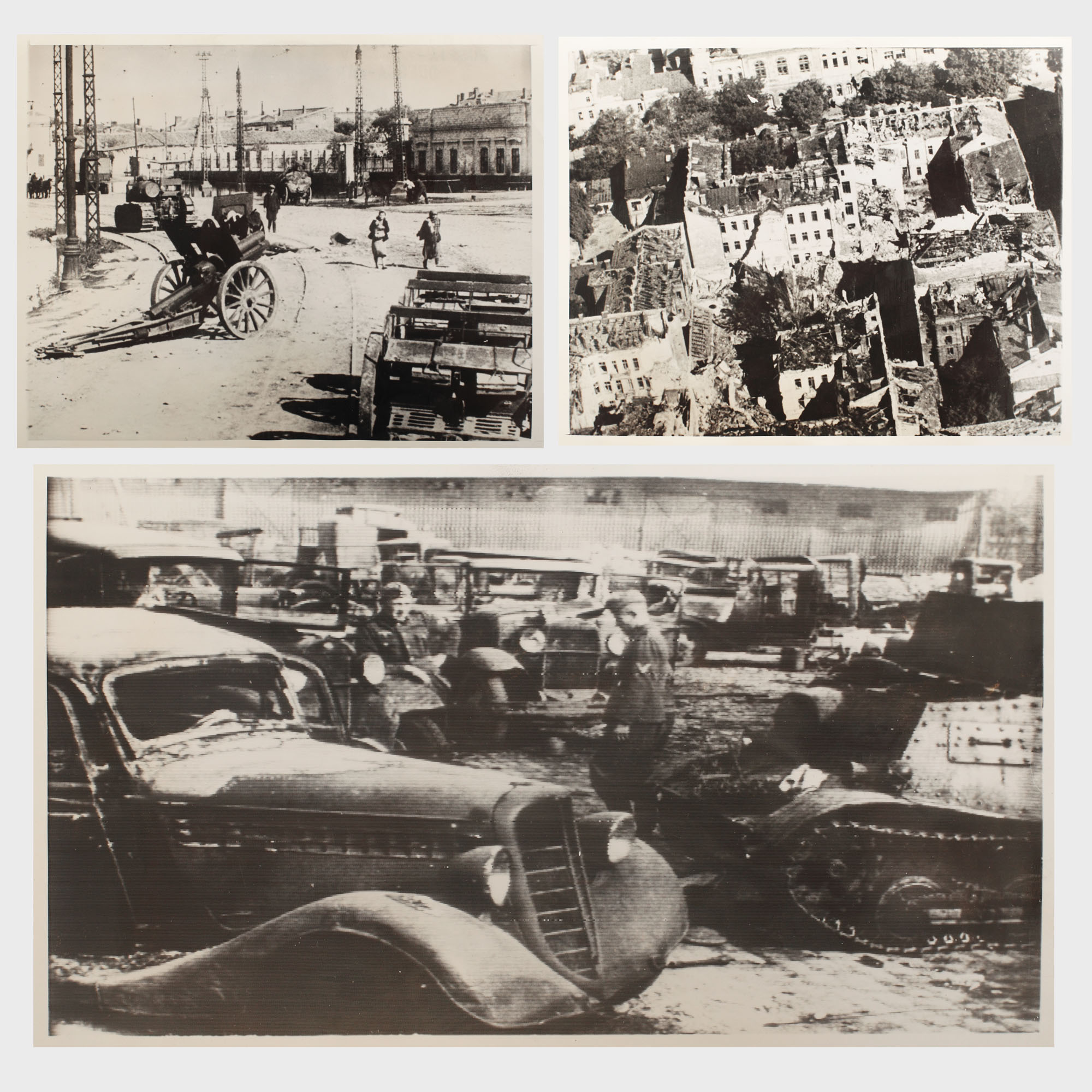 Bătălia Odessei, 1941, lot de 3 fotografii