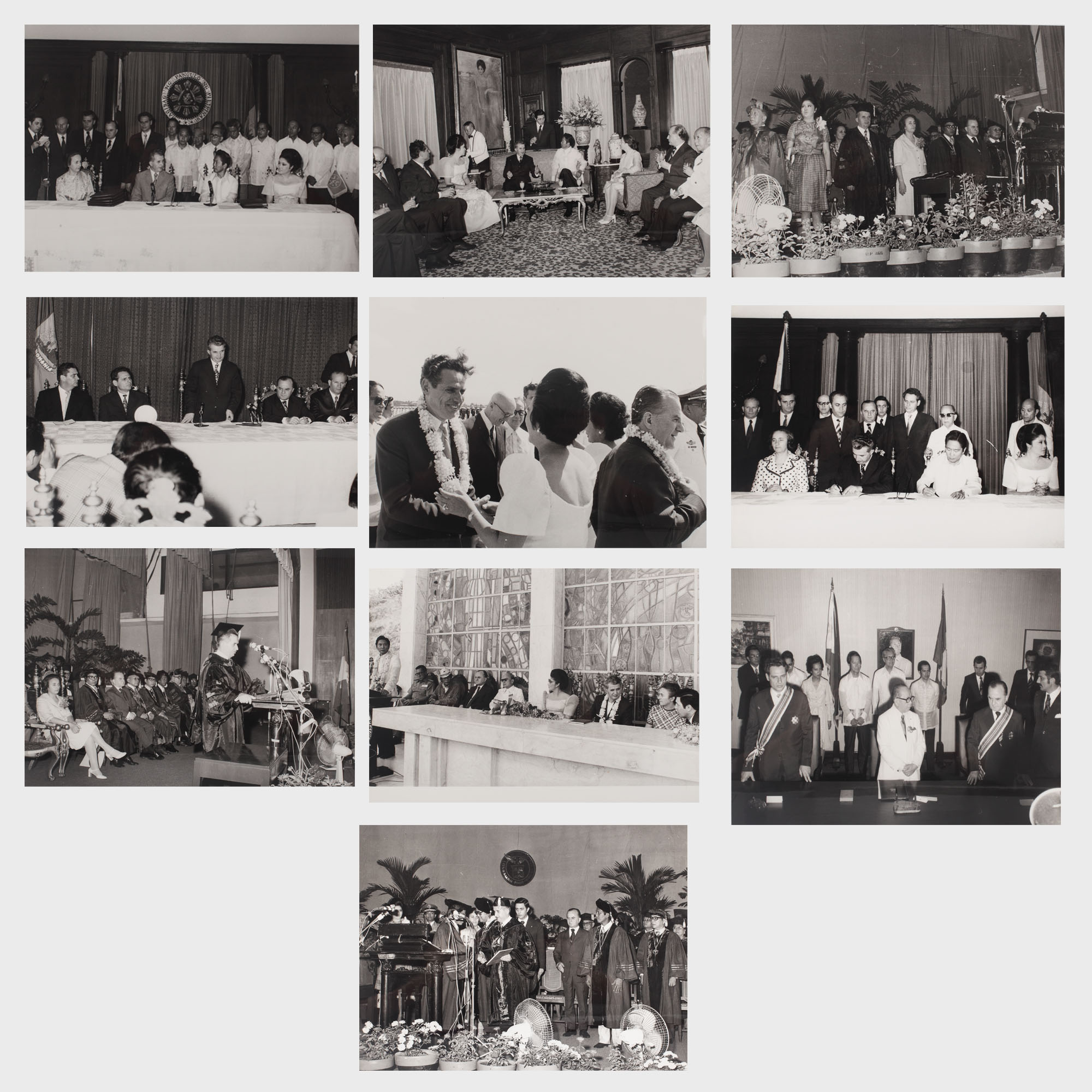 Vizita lui Nicolae Ceaușescu în Filipine, 1975, lot de 10 fotografii