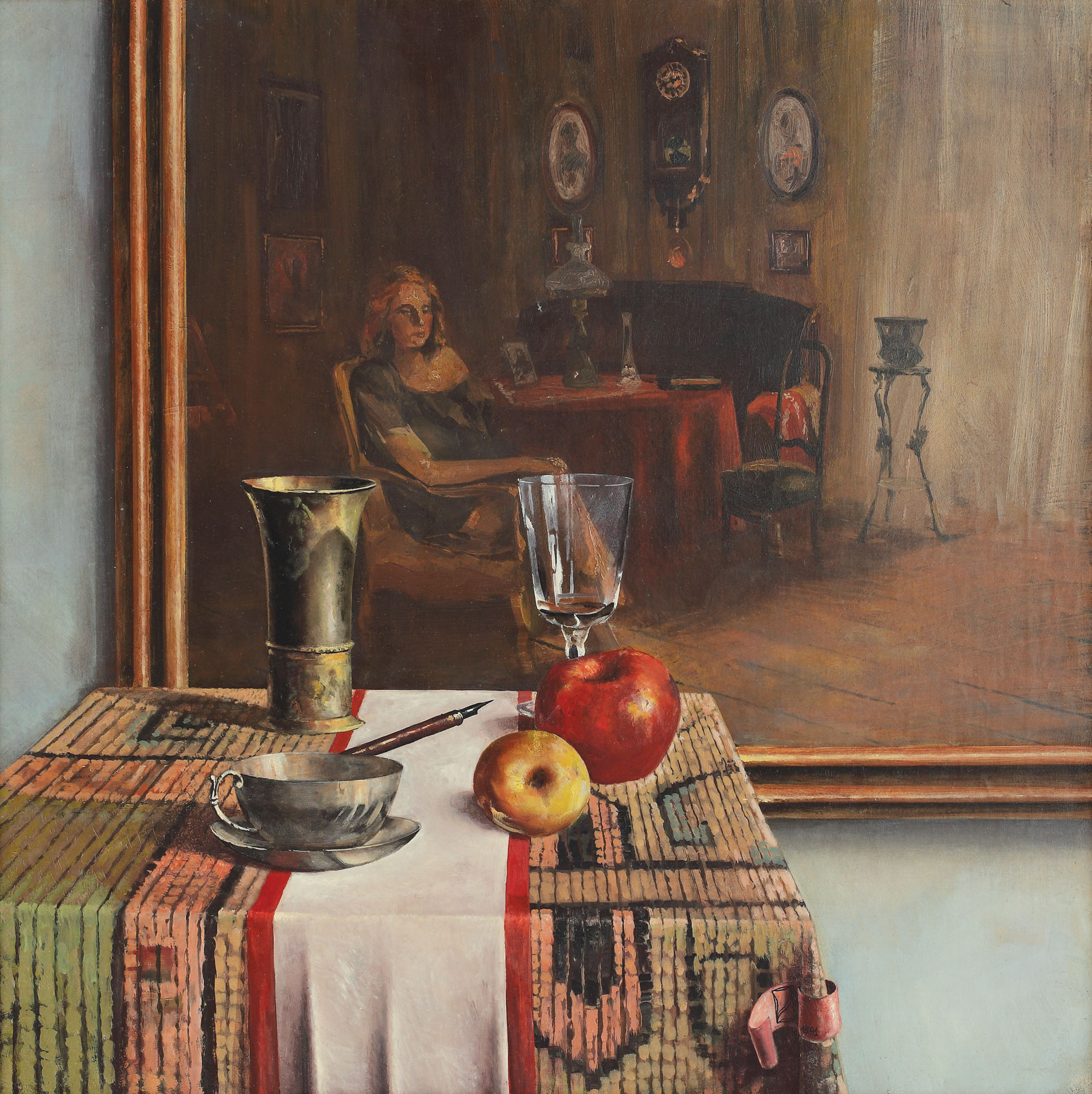 Still life with indoor scene