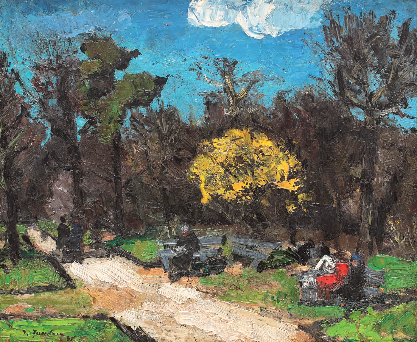 În parc
