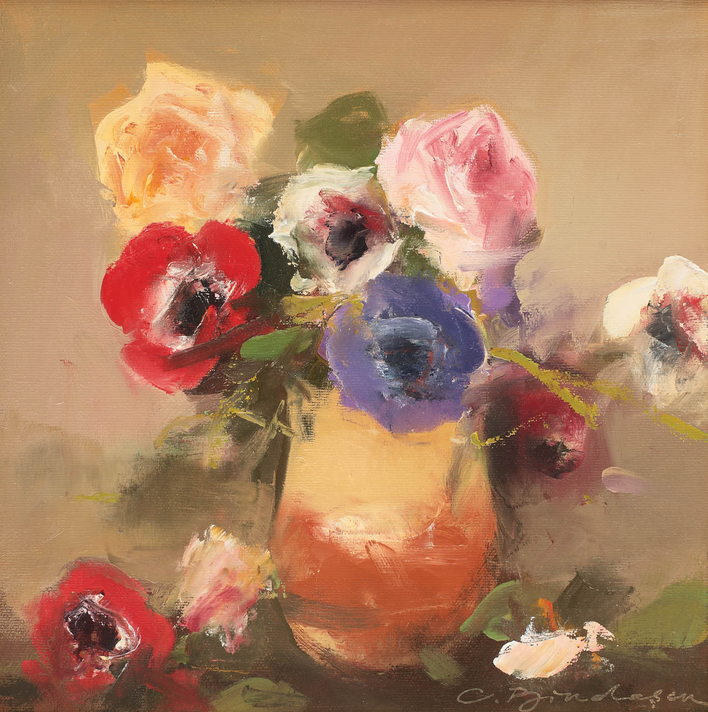 Anemone şi trandafiri