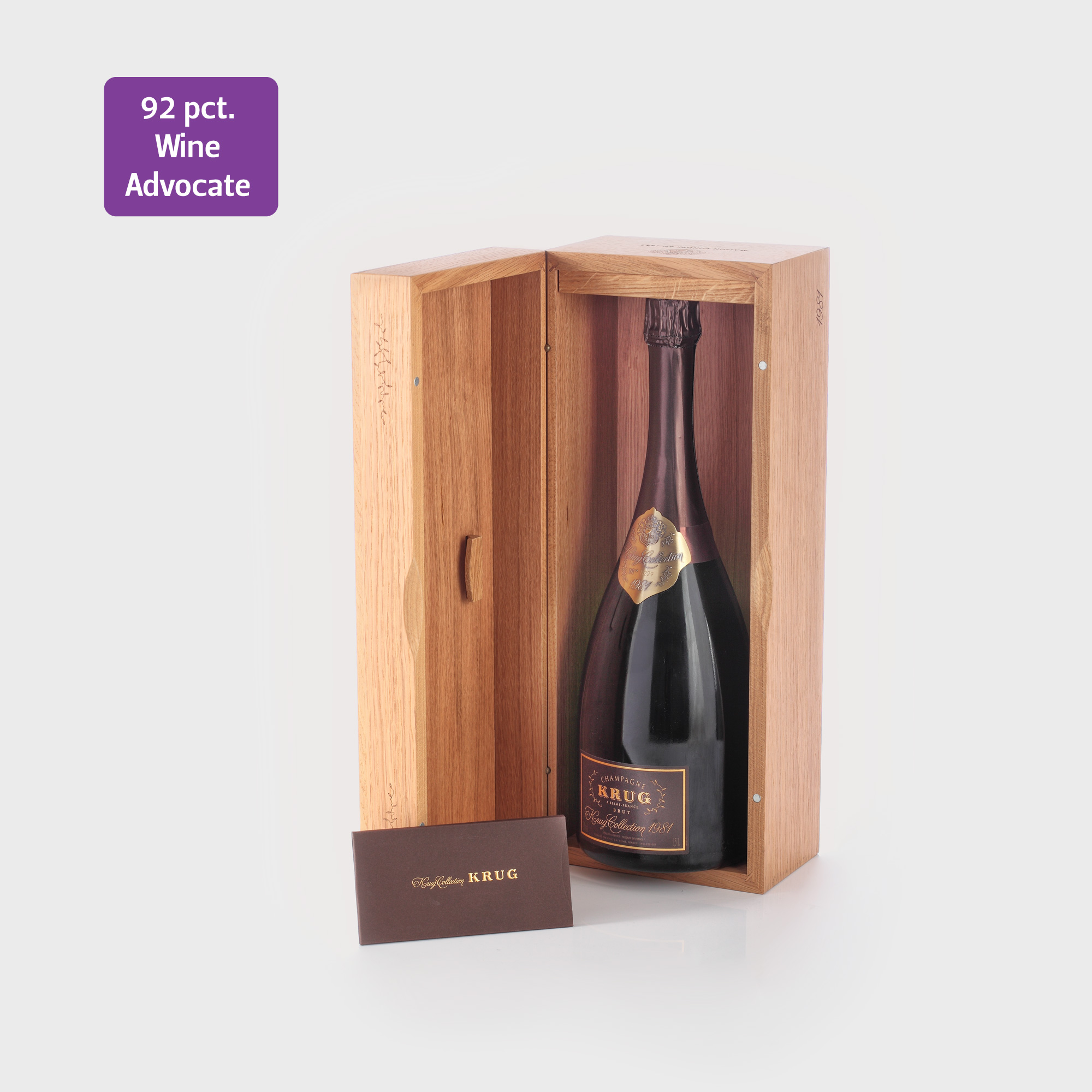 Krug Vintage 1981 Brut Champagne Magnum 1.5 l. în cutie de lemn, 1 sticlă x 1.5 l.
