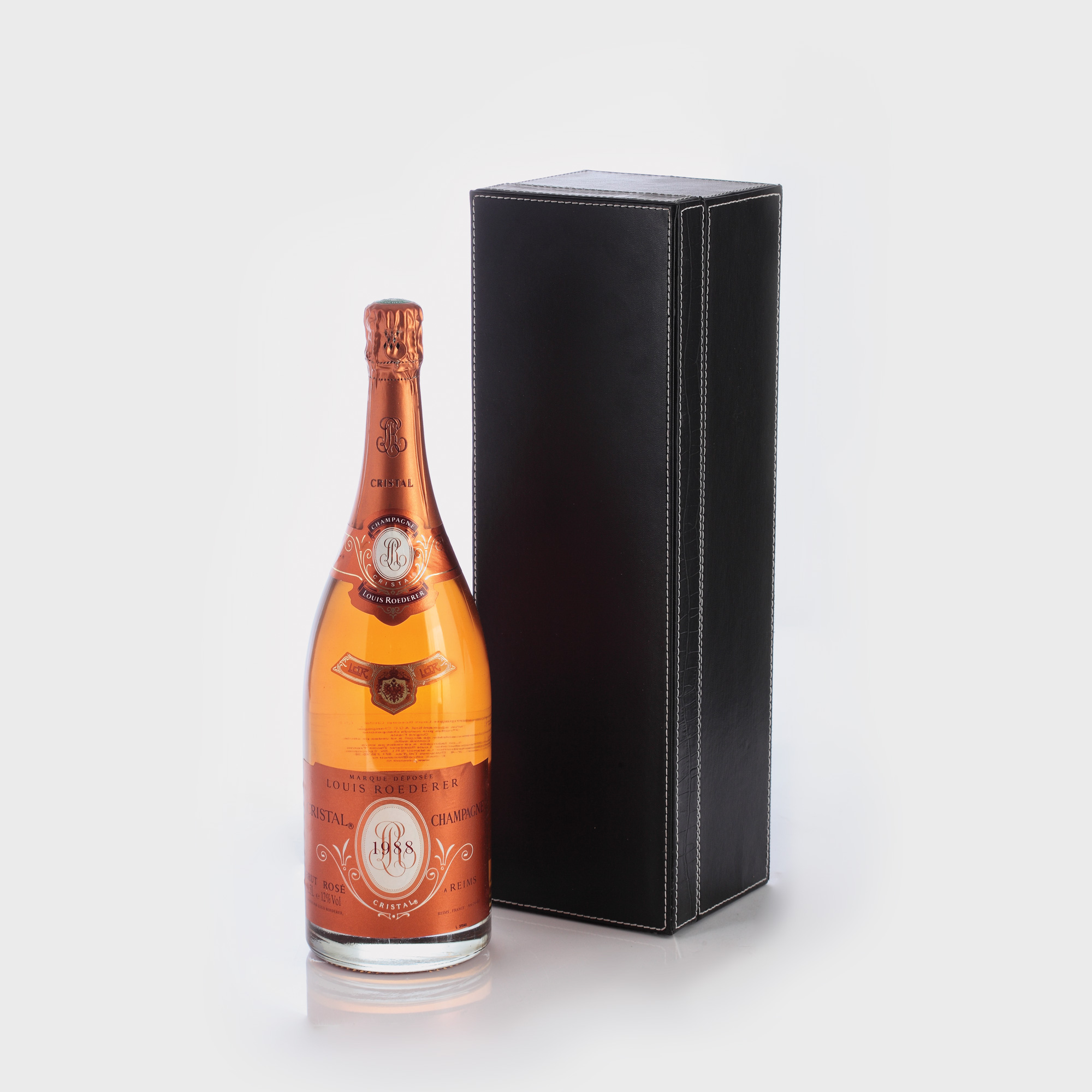 Louis Roeder Cristal Rosé 1988 Magnum 1.5 l. în cutie de piele, 1 sticlă x 1.5 l.
