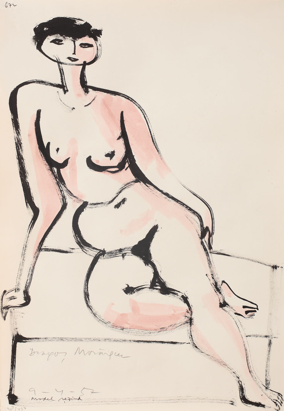 Nud șezând