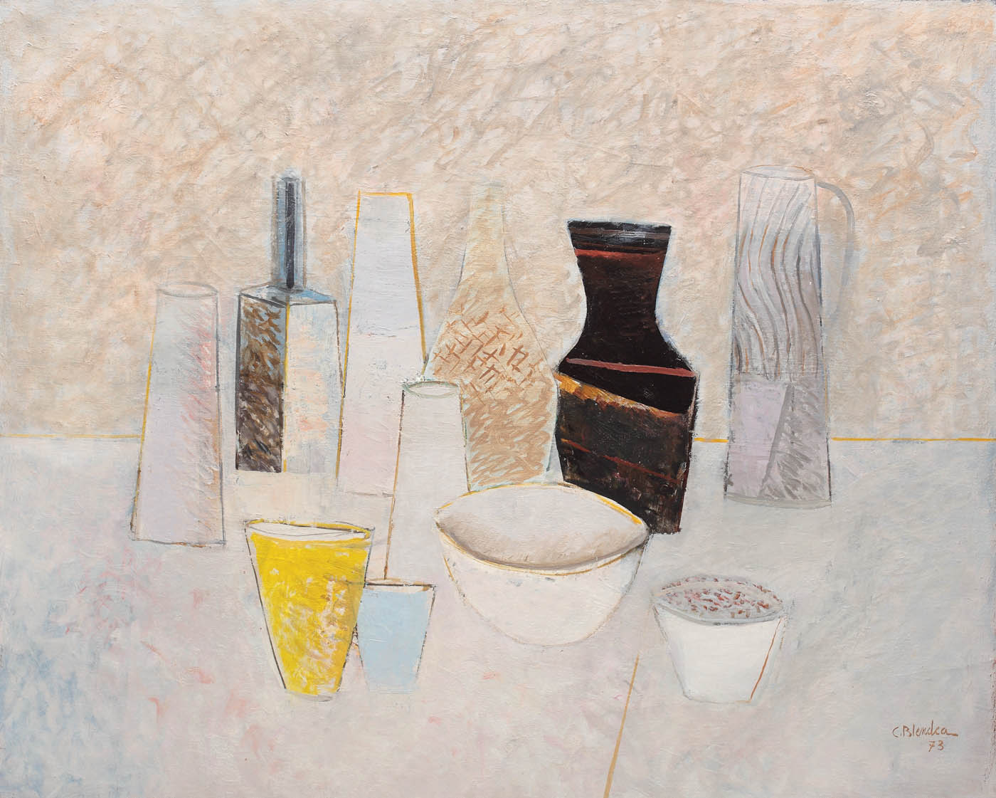 Still life with black vase
