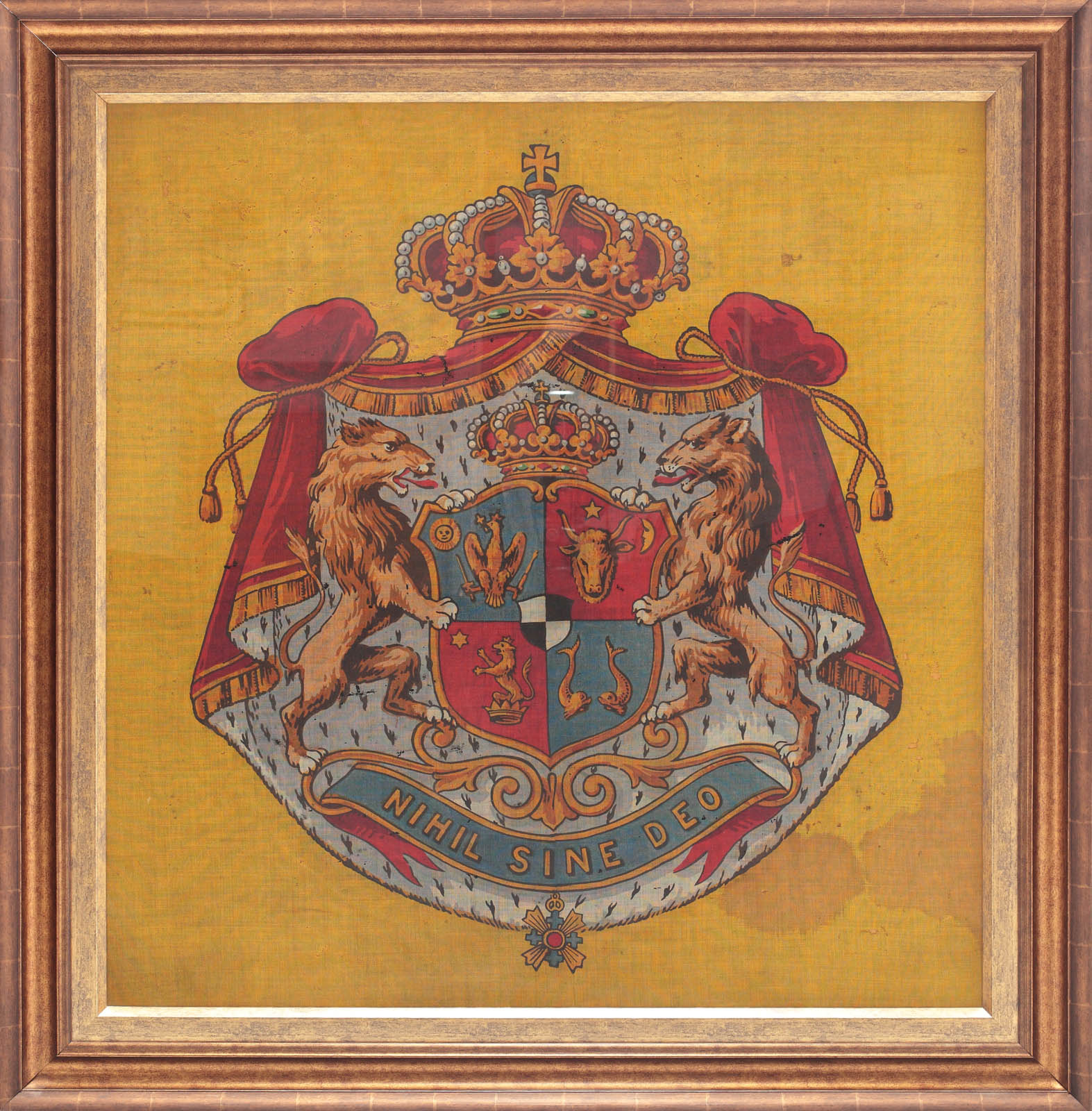 Stema regală a României, epoca Regelui Carol I, exemplar oficial, cca. 1890