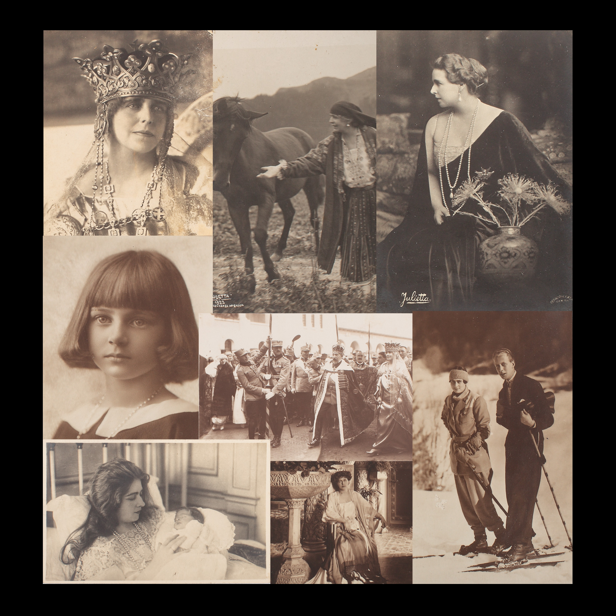 Album de cărți poștale rare cu membrii familiei regale a României, 154 de piese