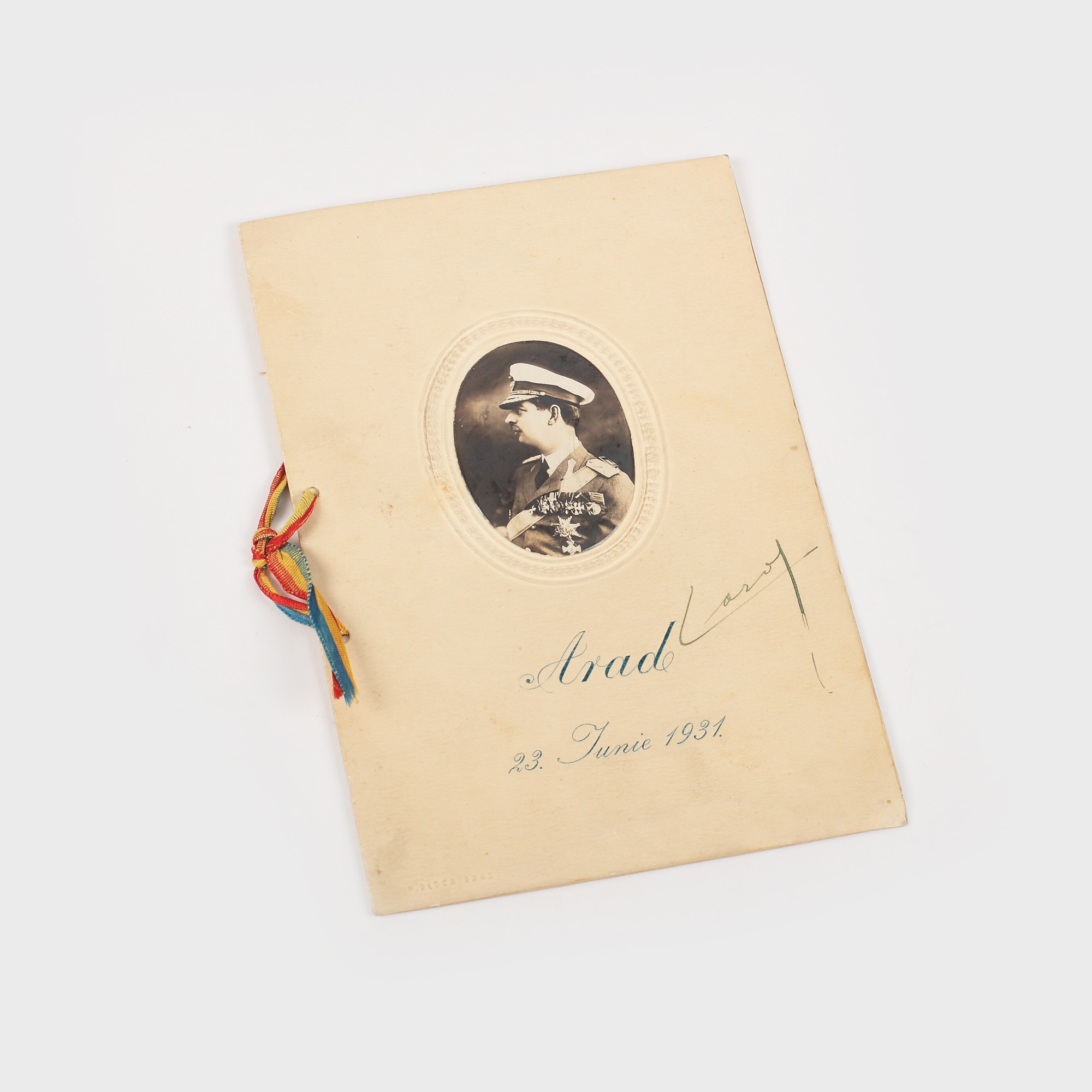 Meniu cu semnătura olografă a Regelui Carol al II-lea, 1931