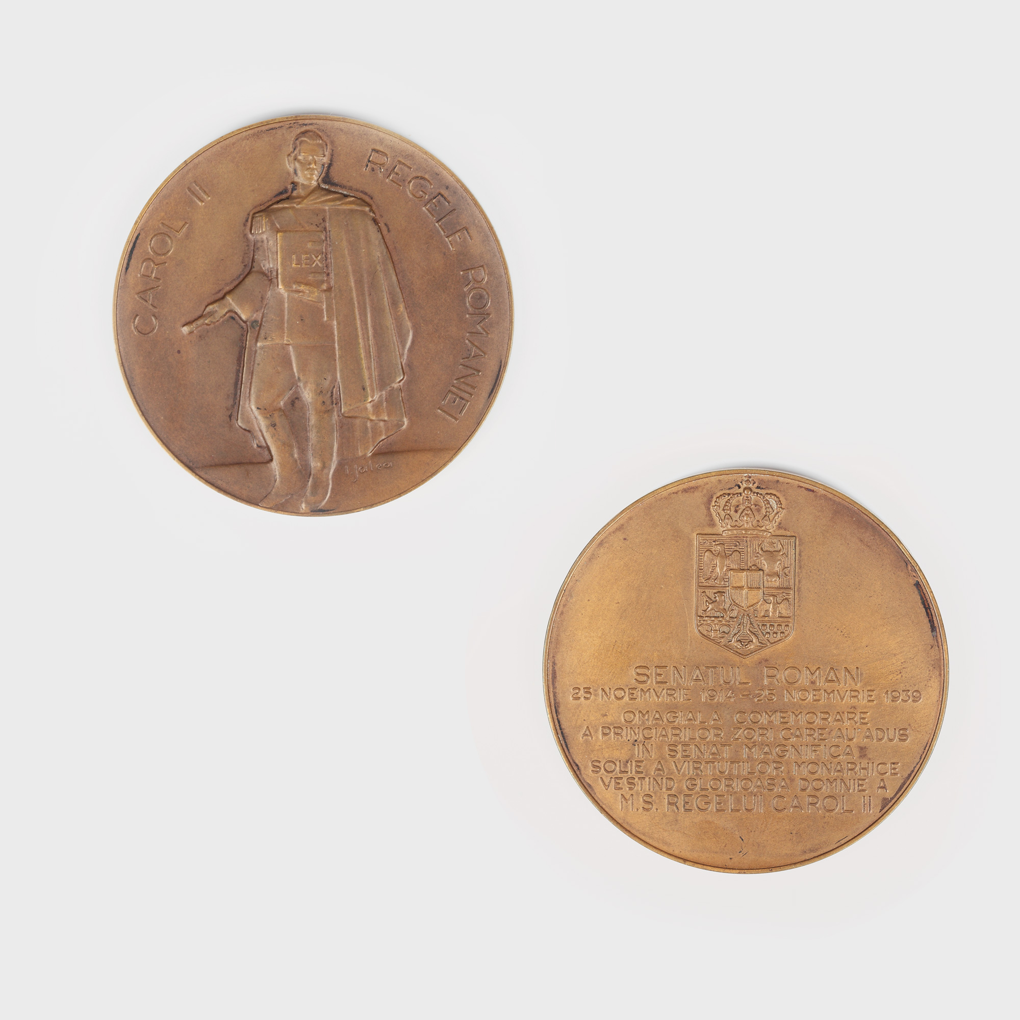 Medalie "Carol al II-lea, regele României", sculptată de Ion Jalea, 1939