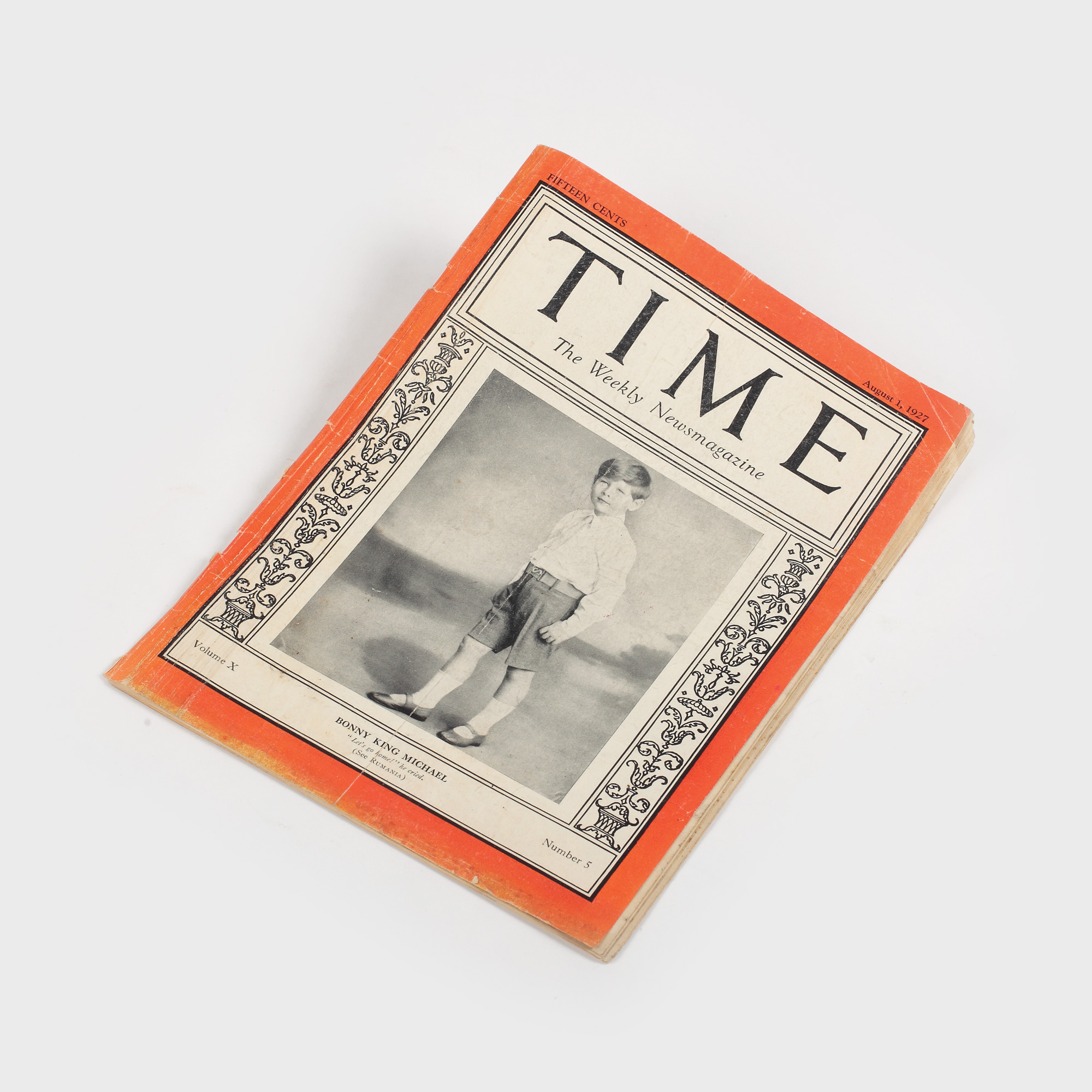 Revista "Time" din 1 august 1927, număr dedicat Regelui Mihai
