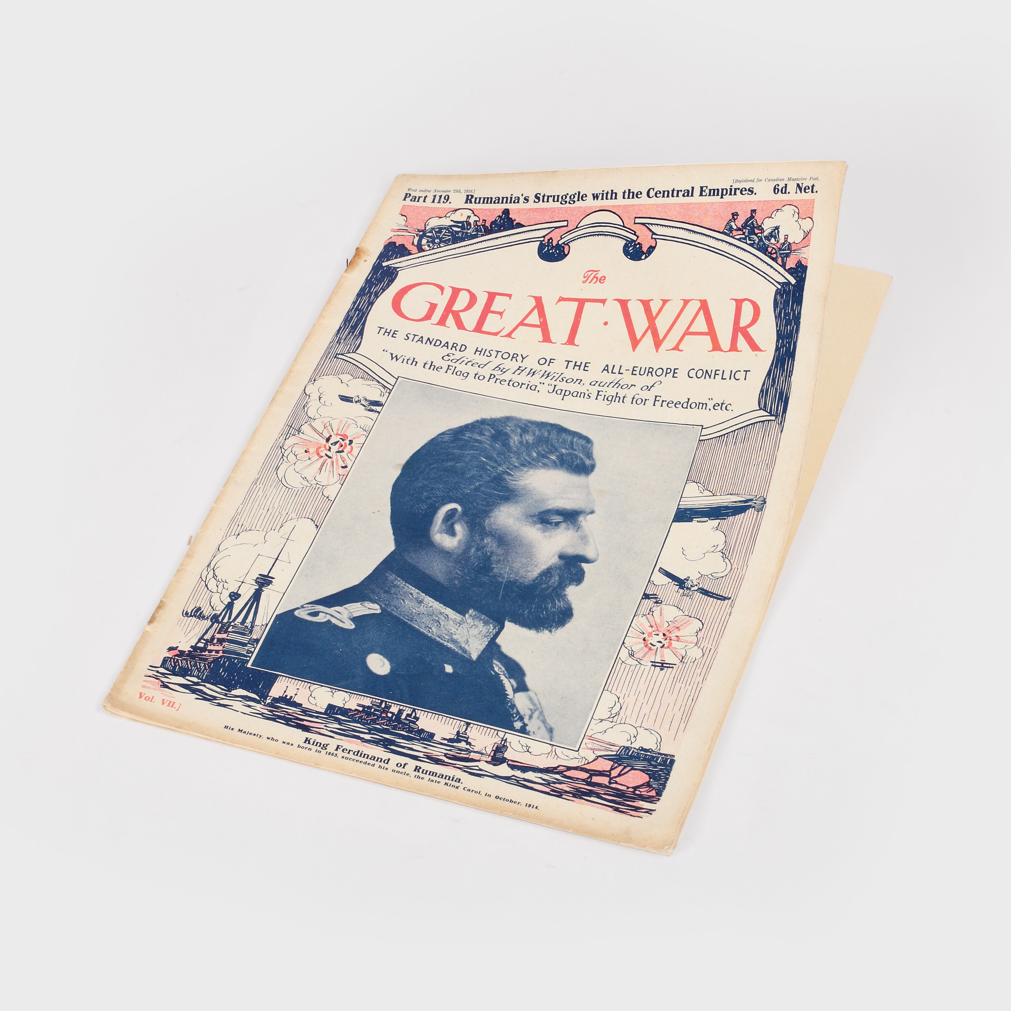Revista "The Great War", 25 noiembrie 1916, număr dedicat Regelui Ferdinand și României