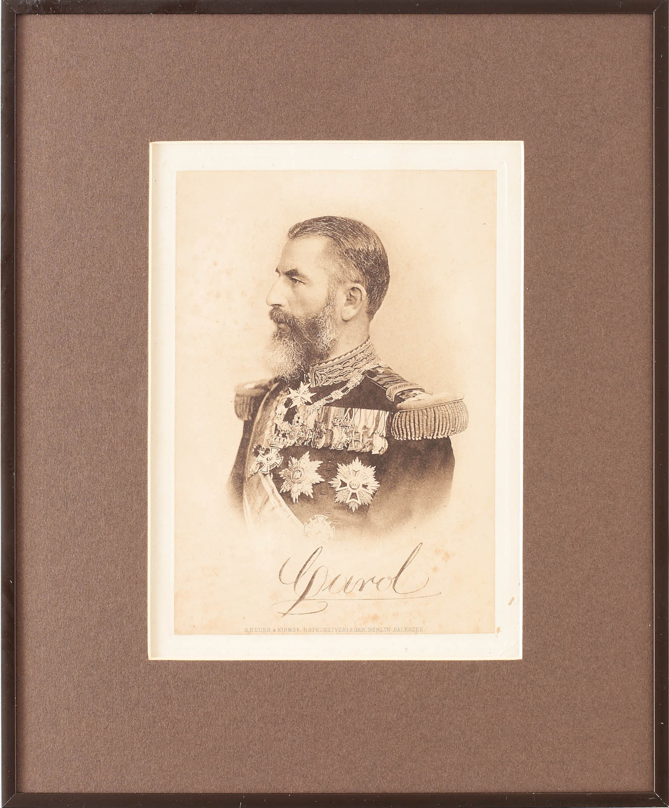 Portretul gravat al Regelui Carol I, cca.1885