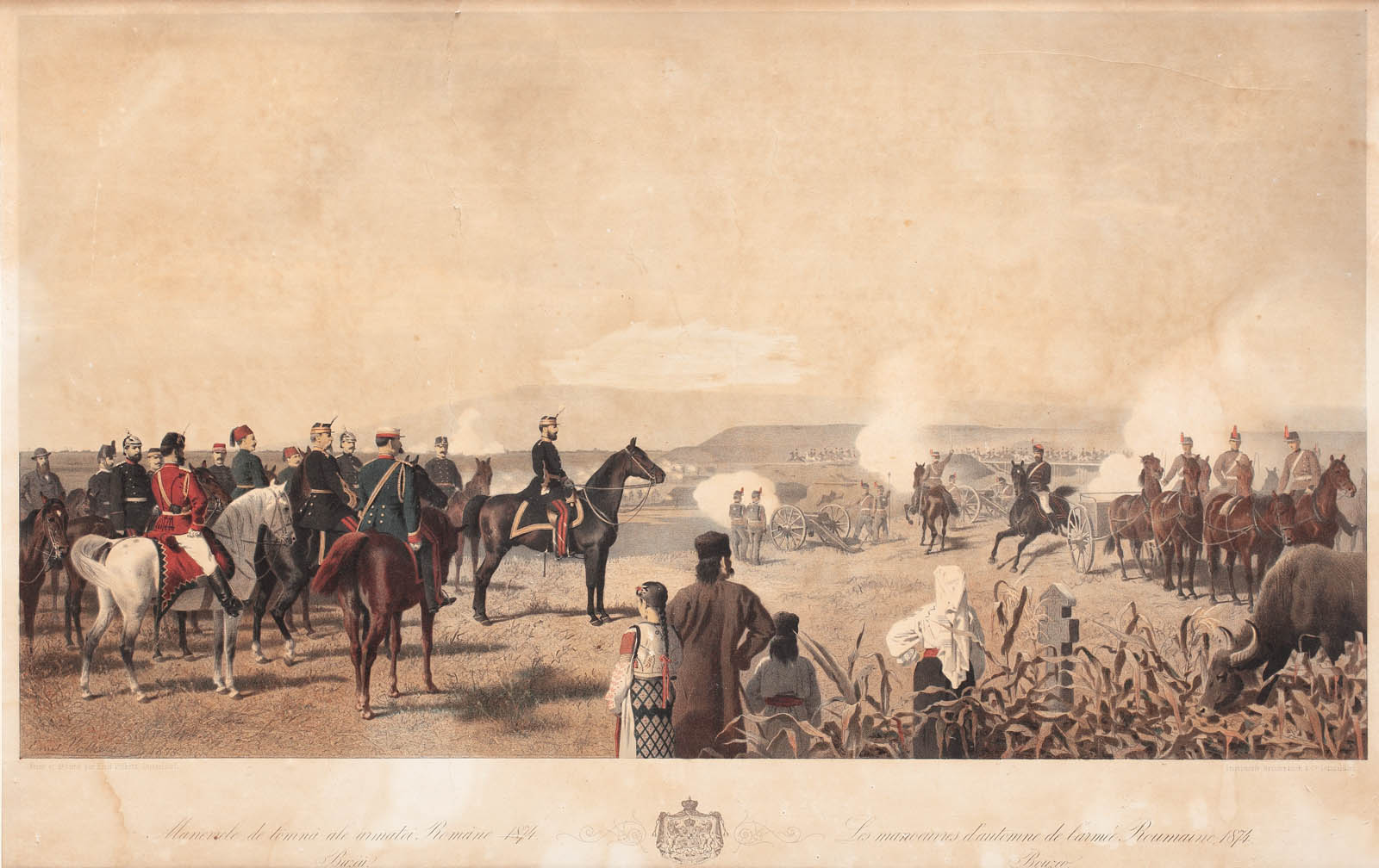 Afiș "Manevrele de toamnă ale armatei române din 1874"