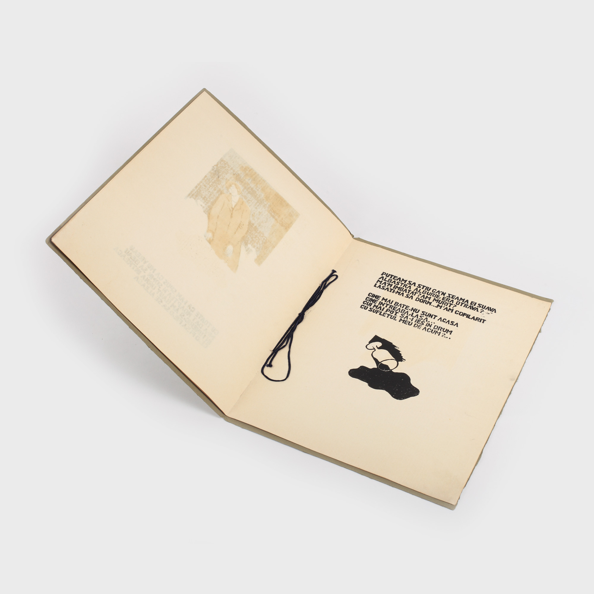 Vasile Dobrian, „Poem”, integral realizat sub forma unor xilogravuri, cu semnătura olografă a autorului, 6 file, 1944, tipărit în doar 5 exemplare (exemplarul A/E)