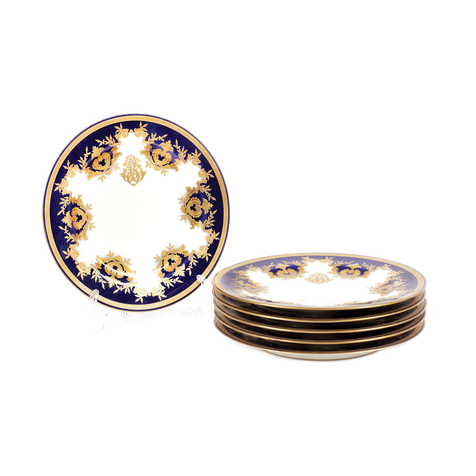 Set of 6 Limoges for Haviland, porcelain plates, 1920-1930, from Acad. Alexandru Balaci's family collection
