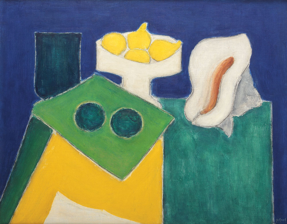 Still life with lemons and seashell