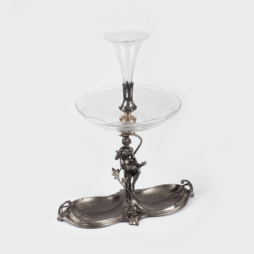Fructieră Art Nouveau monumentală argintată WMF, cca. 1900