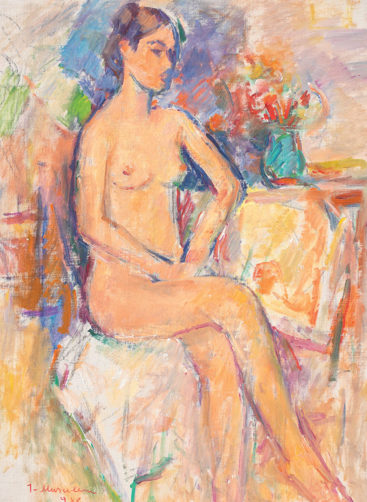 Model in the studio