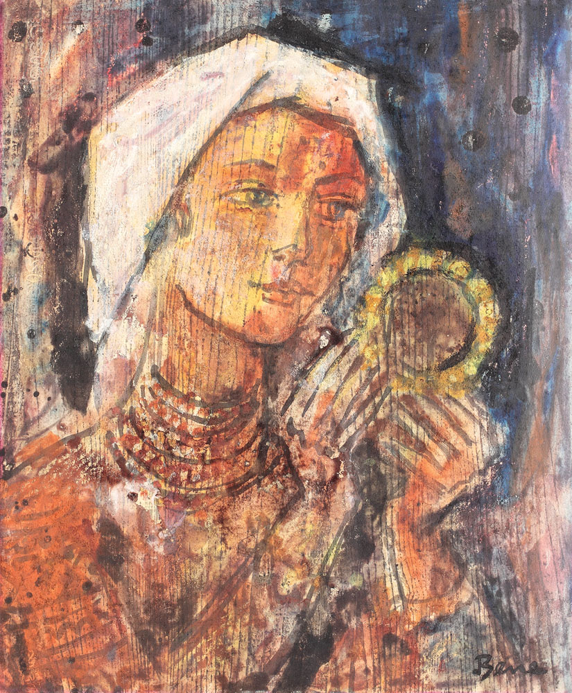 Young girl with a mirror