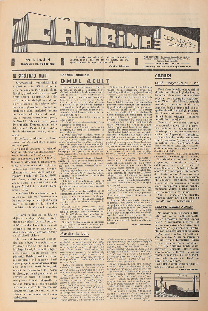 "Câmpina", Revistă de avangardă, anul II, nr. 3-4, 1928, foarte rar