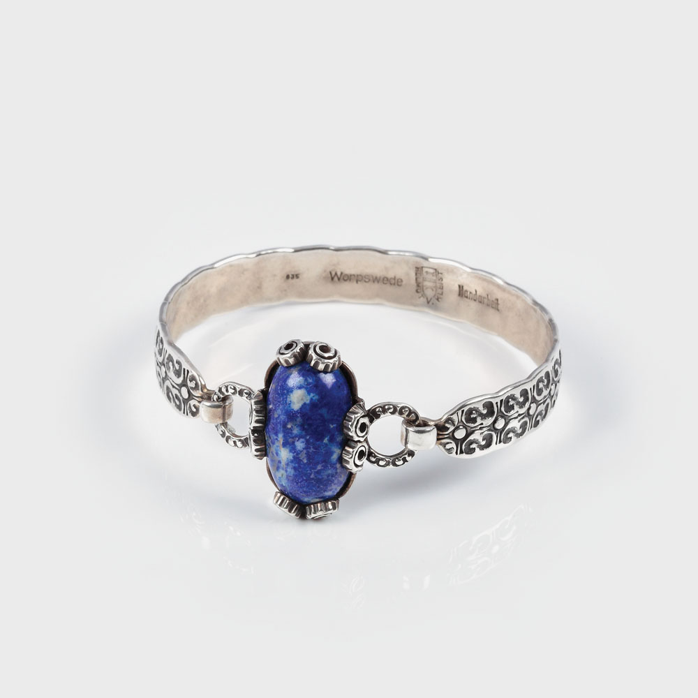 Brățară din argint Helmut Kleist, decorată cu lapis lazuli