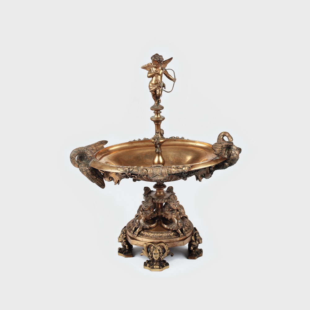"Fântâna iubirii" - sourtout de table din bronz Giuseppe Michieli, 1879