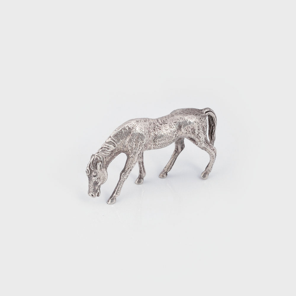 Căluț miniatural din argint