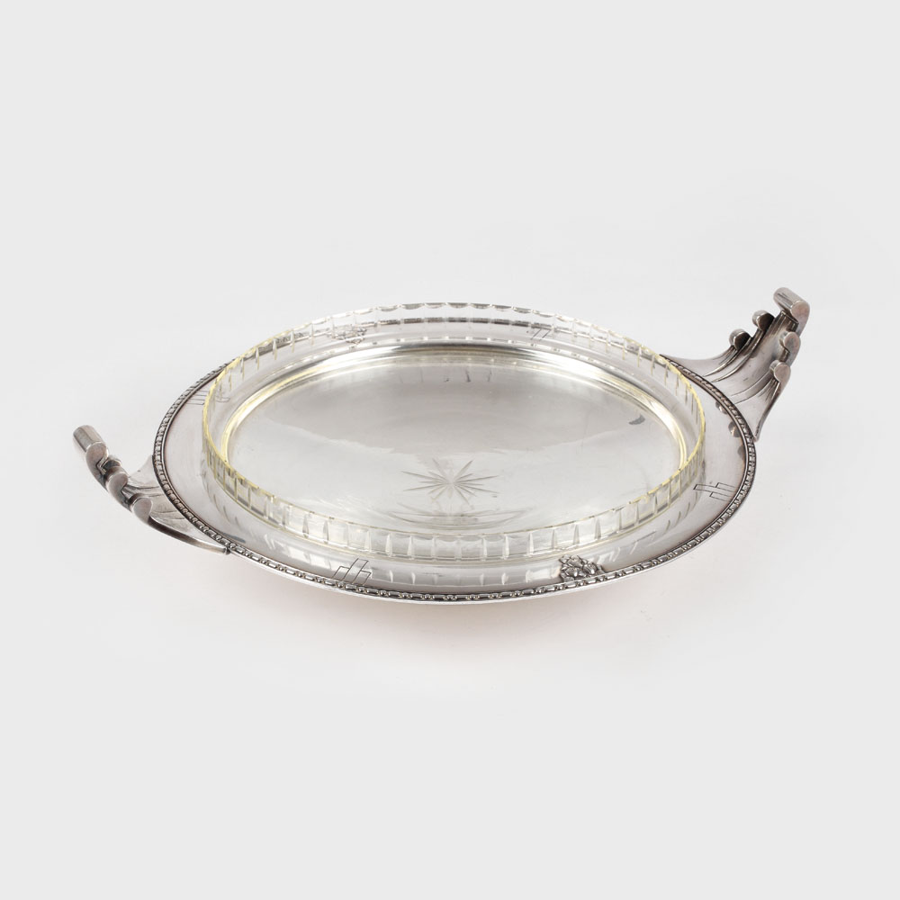 Fructieră Art Deco argintată Roux Marquiand, cca. 1930