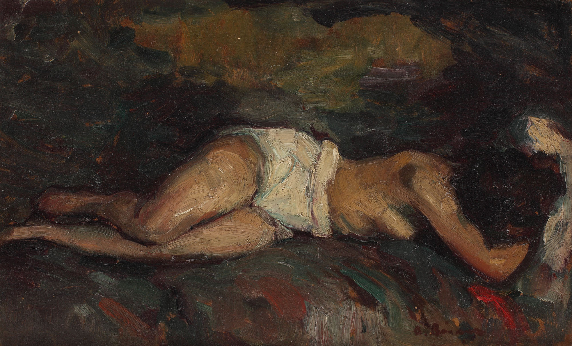 Nud pe divan