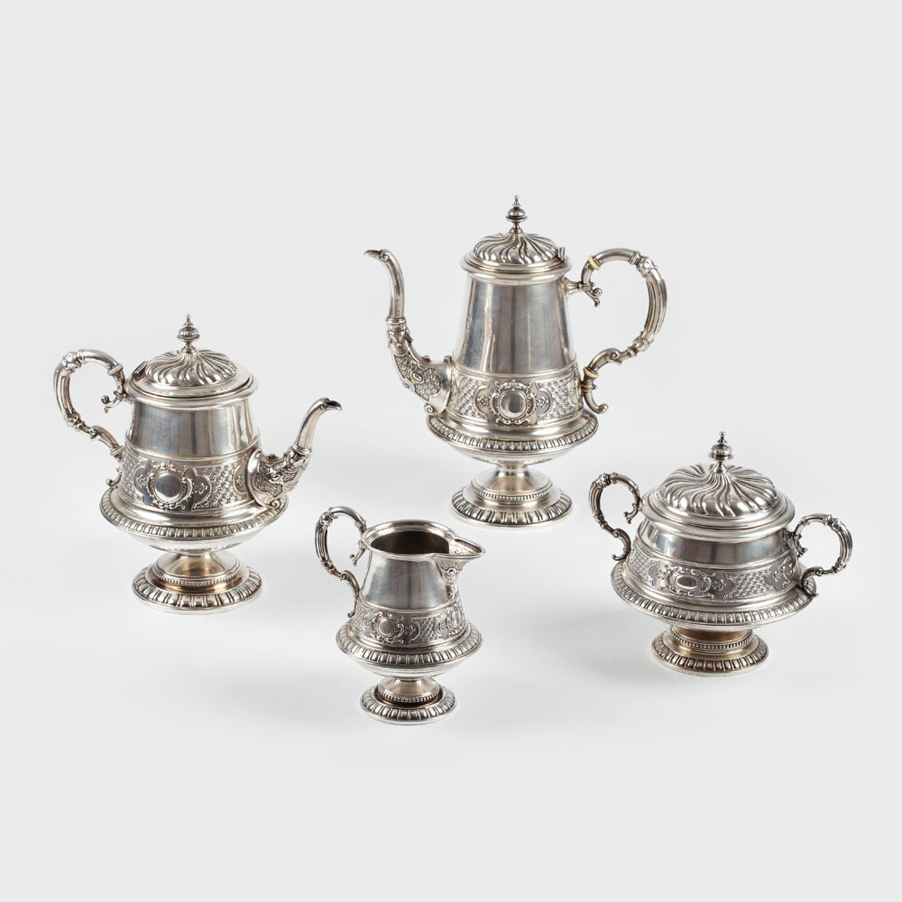 Serviciu eclectic de ceai și cafea, din argint Gustav Memmert, cca. 1890-1900