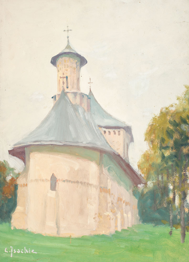 Peisaj cu mănăstire (Sf. Nicolae din Suceava)