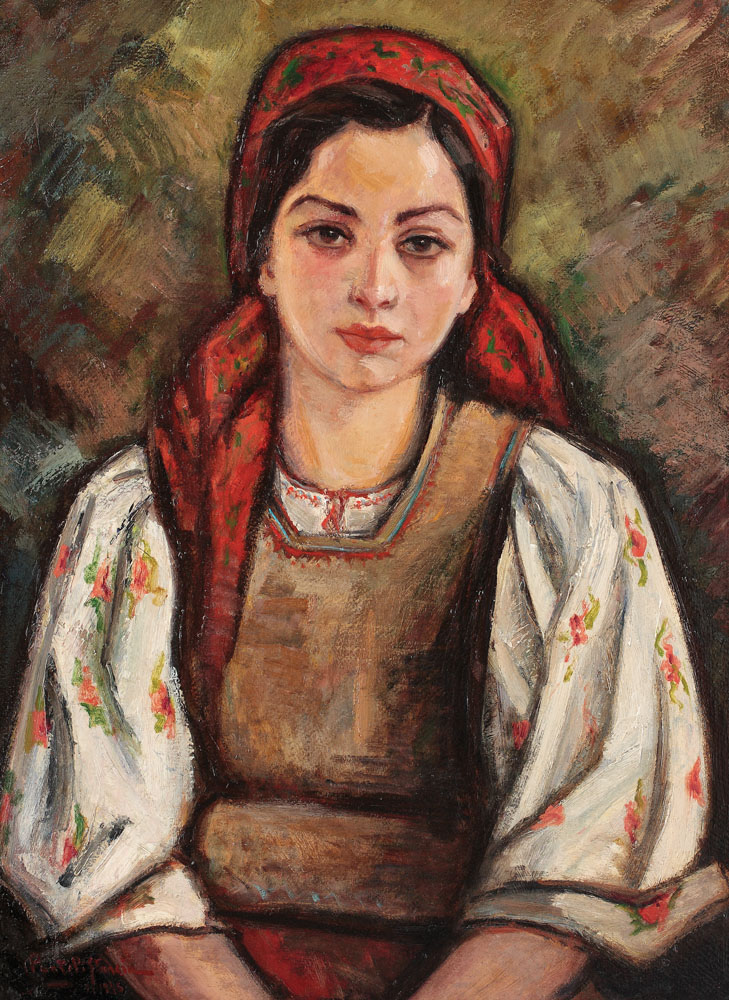 Țărăncuță cu basma roşie