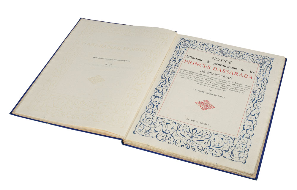 Le comte Amedée de Foras, "Les princes Bassaraba de Brancovan", Geneve, 1889