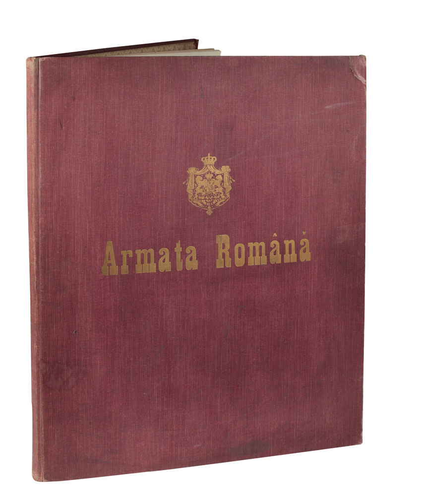Album "Armata Română", cu reproduceri după planșe originale de Tadeus Ajdukiewicz, București, 1903; volumul este dedicat regelui Carol I