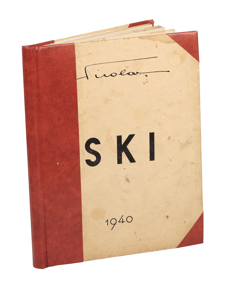 Manual de ski, cu semnătura olografă a principelui Nicolae, 1940