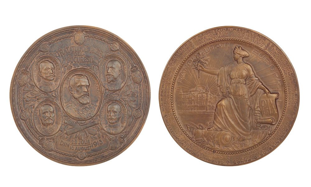 Medalia "Tratatul de pace de la București", sculptată de Constantin Alessandrescu, 1913
