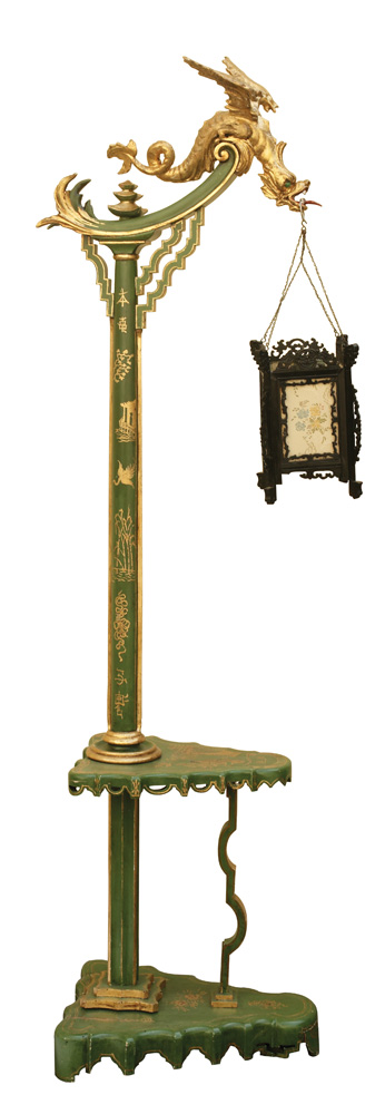 Lampadar japonez bogat decorat, cca 1900