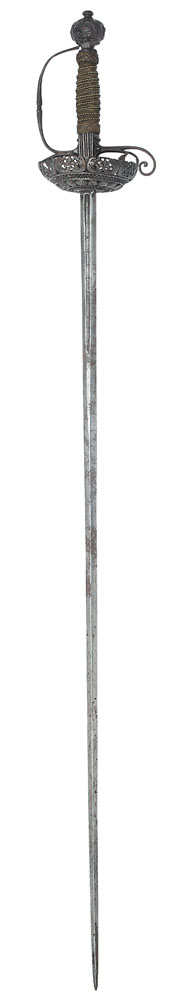 Rapieră franceză, piesă foarte fină, posibil pentru garda personală a Delfinului (sau chiar pentru acesta), circa 1630-1645