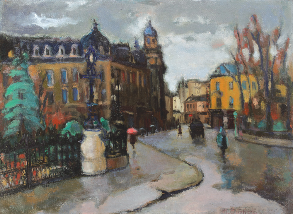 Calea Victoriei pe ploaie