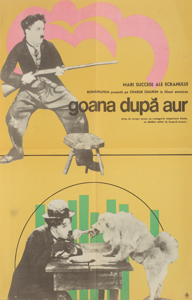 Afişul filmului "Goana după aur" - 1925