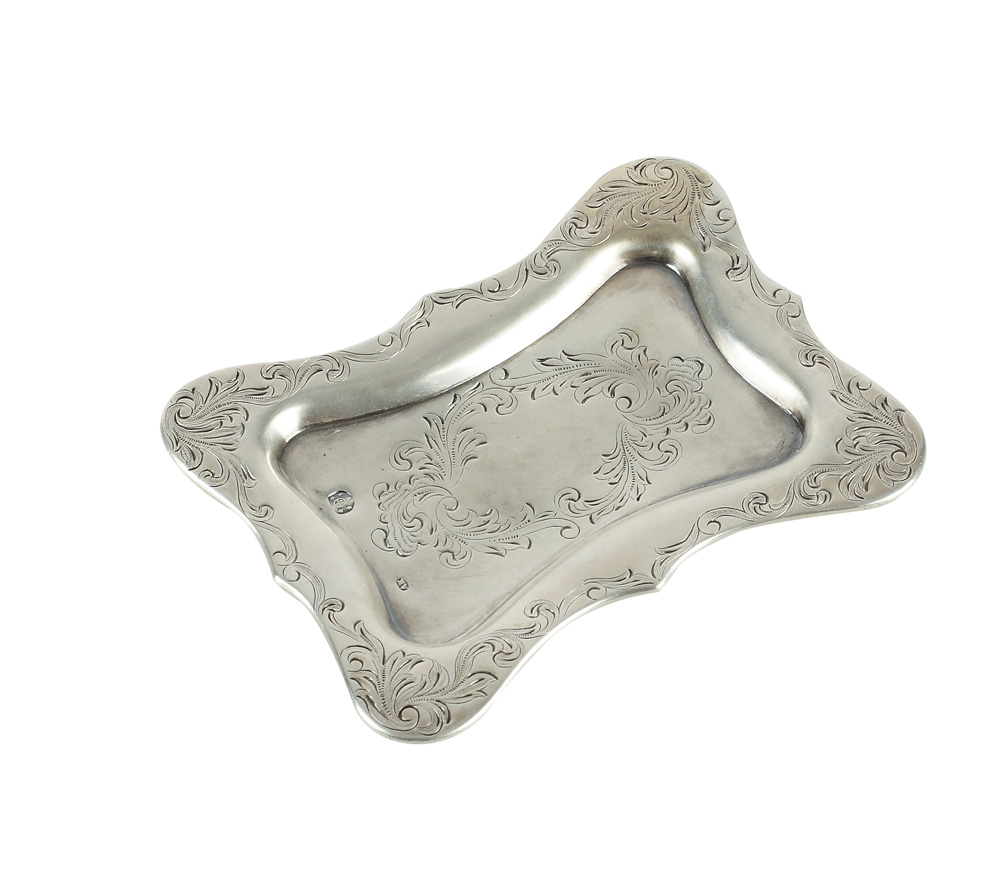 Tăviţă vieneză de birou, din argint, cca 1840