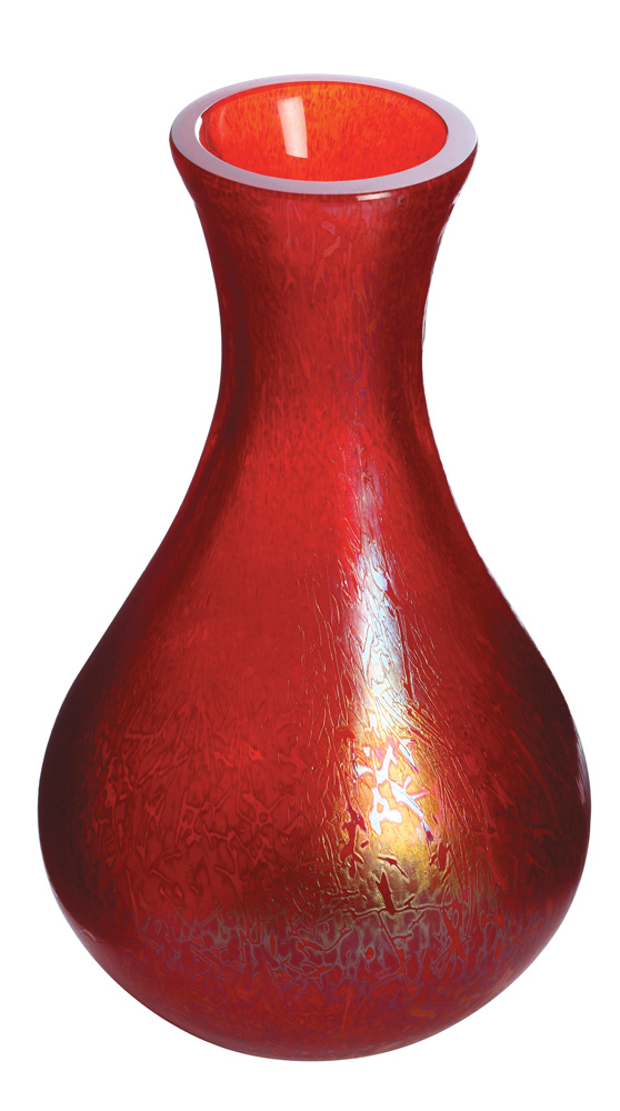 Vas decorativ, cu irizări metalice, cca 1920
