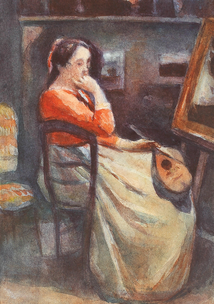 Tânără cu mandolină