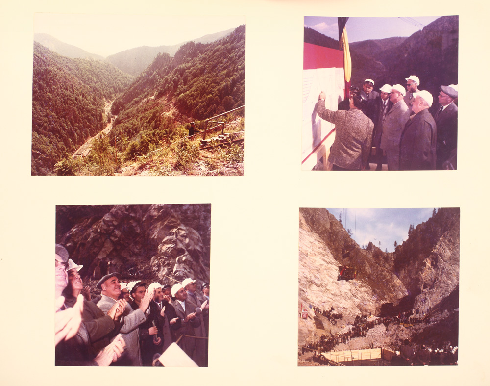 "Pe şantierul hidrocentralei Gheorghe Gheorghiu Dej", album legat în pergamoid conținând 229 fotografii, 1964