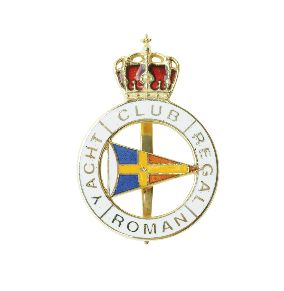 Insignă din aur și email a Yacht Clubului Regal Român