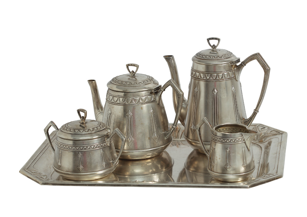 Serviciu argintat WMF pentru cafea (sau ceai), 1906-1907