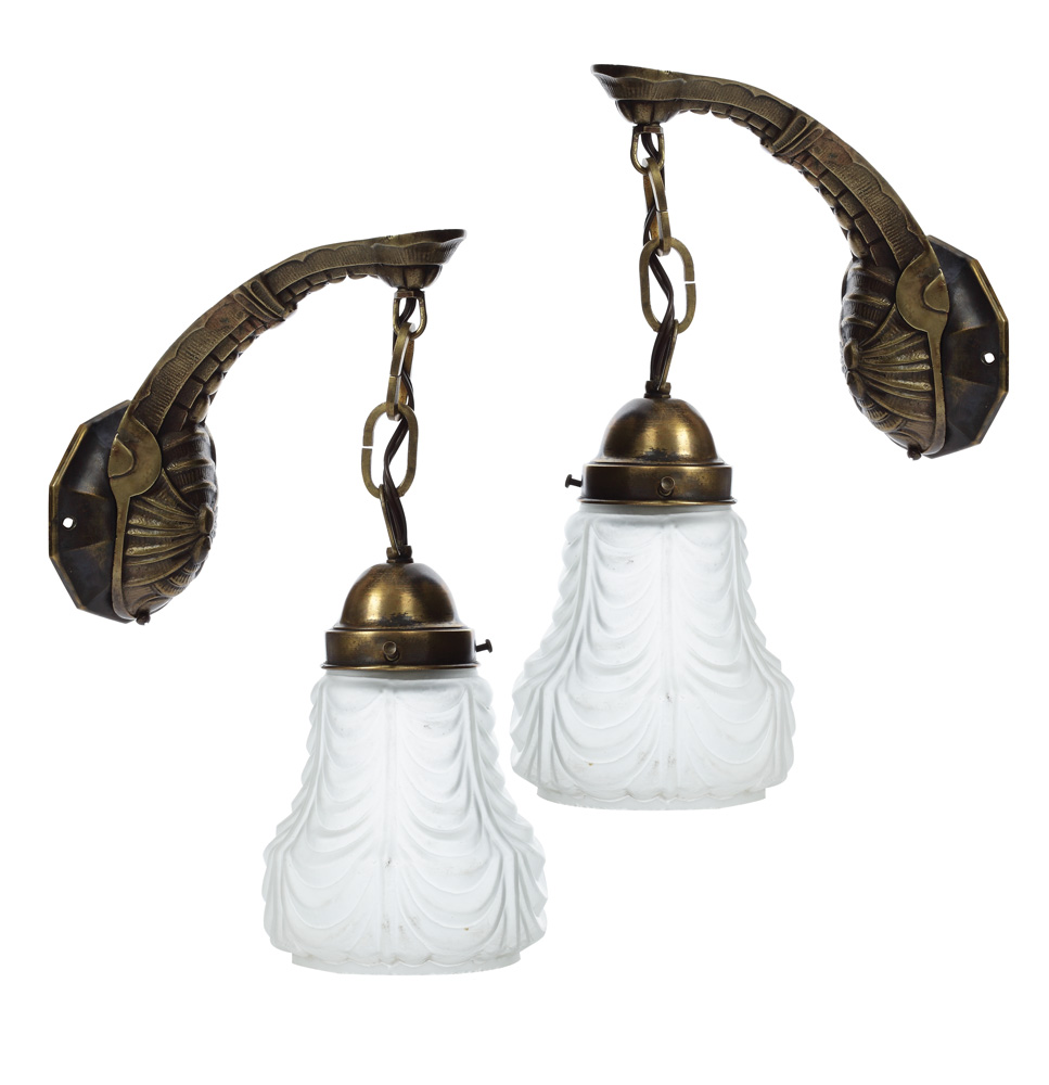 Pereche de aplice Art Deco, cca 1920-1930